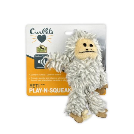 OURPETS Play N Squeak Yeti Cat Toy OU13890